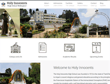 Tablet Screenshot of holyinnocentshs.com